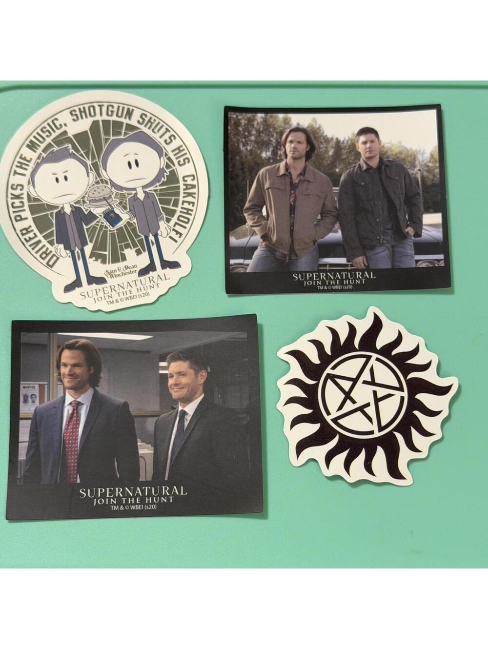 Supernatural Sticker 4 Pack featuring Sam & Dean Winchester.